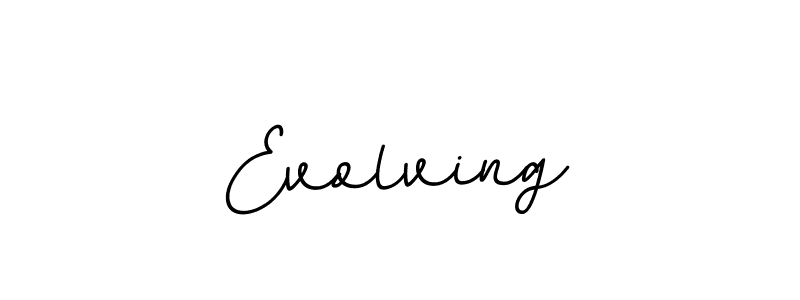 Create a beautiful signature design for name Evolving. With this signature (BallpointsItalic-DORy9) fonts, you can make a handwritten signature for free. Evolving signature style 11 images and pictures png