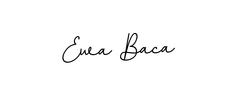 How to make Ewa Baca name signature. Use BallpointsItalic-DORy9 style for creating short signs online. This is the latest handwritten sign. Ewa Baca signature style 11 images and pictures png