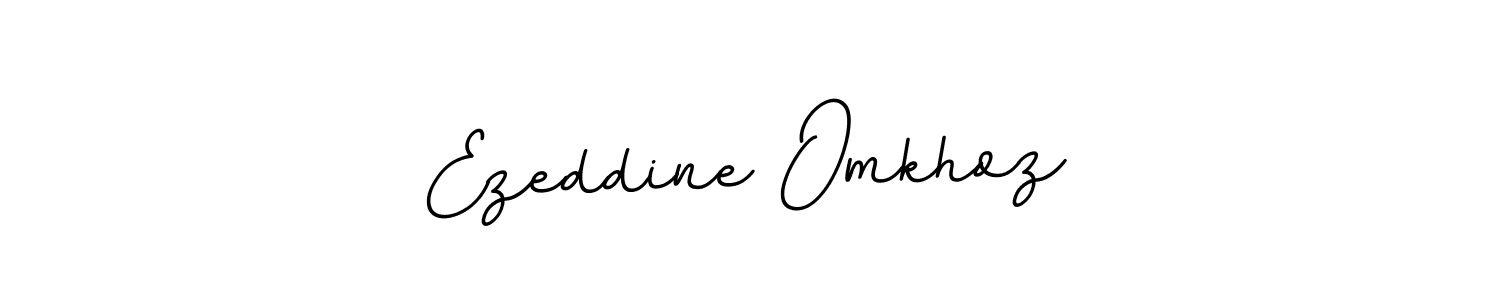 Create a beautiful signature design for name Ezeddine Omkhoz. With this signature (BallpointsItalic-DORy9) fonts, you can make a handwritten signature for free. Ezeddine Omkhoz signature style 11 images and pictures png