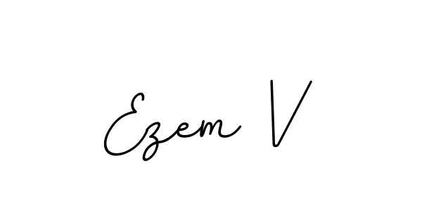 Design your own signature with our free online signature maker. With this signature software, you can create a handwritten (BallpointsItalic-DORy9) signature for name Ezem V. Ezem V signature style 11 images and pictures png