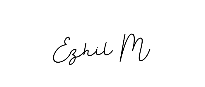 Create a beautiful signature design for name Ezhil M. With this signature (BallpointsItalic-DORy9) fonts, you can make a handwritten signature for free. Ezhil M signature style 11 images and pictures png