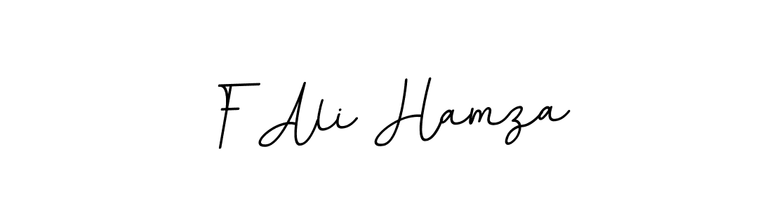 How to make F Ali Hamza name signature. Use BallpointsItalic-DORy9 style for creating short signs online. This is the latest handwritten sign. F Ali Hamza signature style 11 images and pictures png