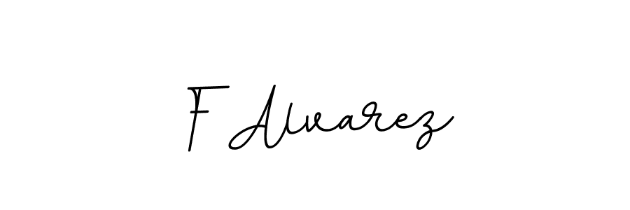 How to make F Alvarez name signature. Use BallpointsItalic-DORy9 style for creating short signs online. This is the latest handwritten sign. F Alvarez signature style 11 images and pictures png