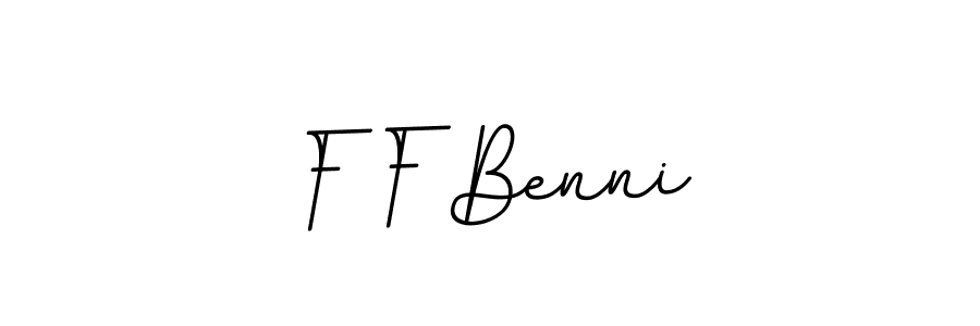 Create a beautiful signature design for name F F Benni. With this signature (BallpointsItalic-DORy9) fonts, you can make a handwritten signature for free. F F Benni signature style 11 images and pictures png