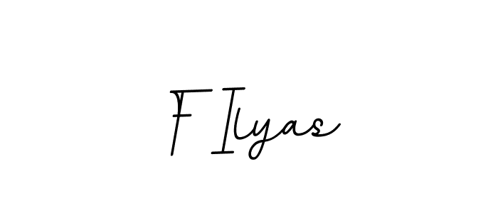 How to make F Ilyas name signature. Use BallpointsItalic-DORy9 style for creating short signs online. This is the latest handwritten sign. F Ilyas signature style 11 images and pictures png