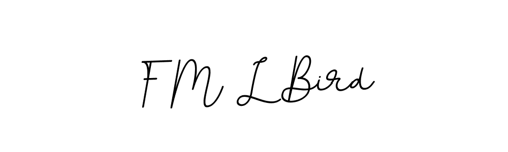 Use a signature maker to create a handwritten signature online. With this signature software, you can design (BallpointsItalic-DORy9) your own signature for name F M L Bird. F M L Bird signature style 11 images and pictures png