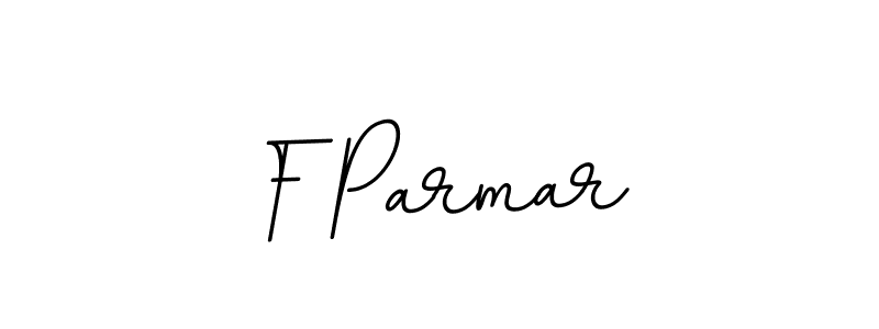 Make a beautiful signature design for name F Parmar. With this signature (BallpointsItalic-DORy9) style, you can create a handwritten signature for free. F Parmar signature style 11 images and pictures png