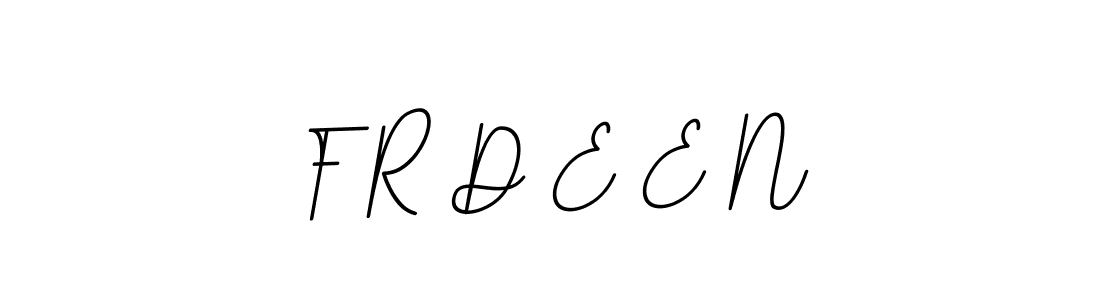 Make a beautiful signature design for name F R D E E N. With this signature (BallpointsItalic-DORy9) style, you can create a handwritten signature for free. F R D E E N signature style 11 images and pictures png