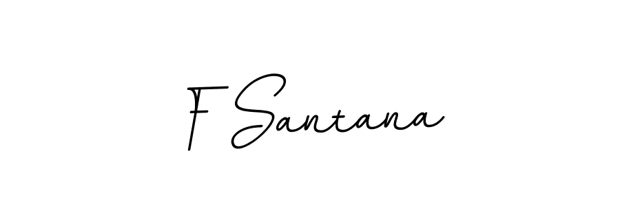 How to make F Santana name signature. Use BallpointsItalic-DORy9 style for creating short signs online. This is the latest handwritten sign. F Santana signature style 11 images and pictures png