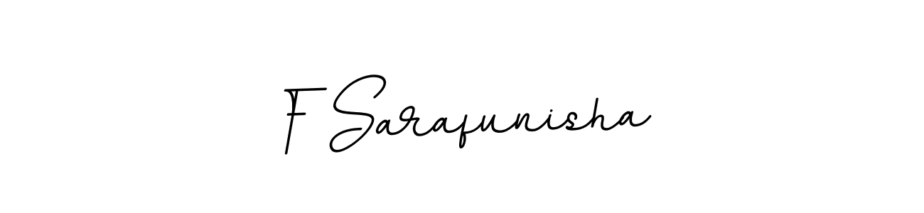 Create a beautiful signature design for name F Sarafunisha. With this signature (BallpointsItalic-DORy9) fonts, you can make a handwritten signature for free. F Sarafunisha signature style 11 images and pictures png