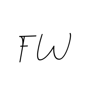 You should practise on your own different ways (BallpointsItalic-DORy9) to write your name (F W) in signature. don't let someone else do it for you. F W signature style 11 images and pictures png