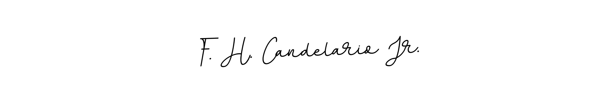 You should practise on your own different ways (BallpointsItalic-DORy9) to write your name (F. H. Candelario Jr.) in signature. don't let someone else do it for you. F. H. Candelario Jr. signature style 11 images and pictures png