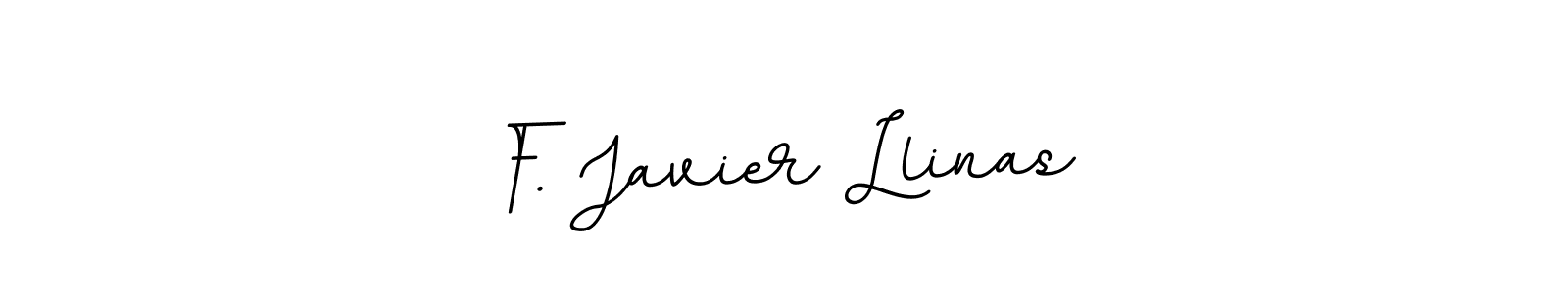 Create a beautiful signature design for name F. Javier Llinas. With this signature (BallpointsItalic-DORy9) fonts, you can make a handwritten signature for free. F. Javier Llinas signature style 11 images and pictures png