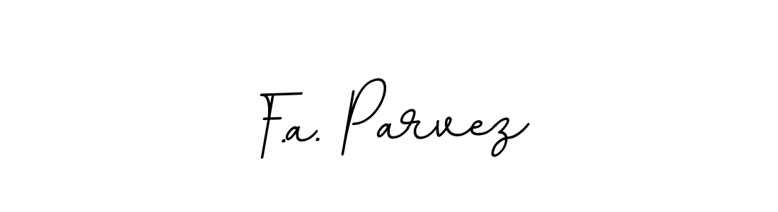 It looks lik you need a new signature style for name F.a. Parvez. Design unique handwritten (BallpointsItalic-DORy9) signature with our free signature maker in just a few clicks. F.a. Parvez signature style 11 images and pictures png