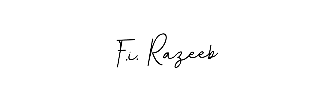 The best way (BallpointsItalic-DORy9) to make a short signature is to pick only two or three words in your name. The name F.i. Razeeb include a total of six letters. For converting this name. F.i. Razeeb signature style 11 images and pictures png