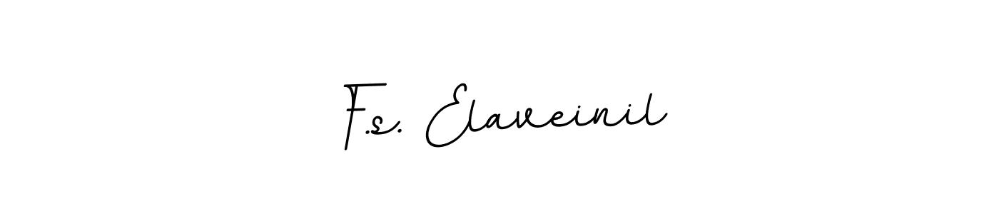 Design your own signature with our free online signature maker. With this signature software, you can create a handwritten (BallpointsItalic-DORy9) signature for name F.s. Elaveinil. F.s. Elaveinil signature style 11 images and pictures png