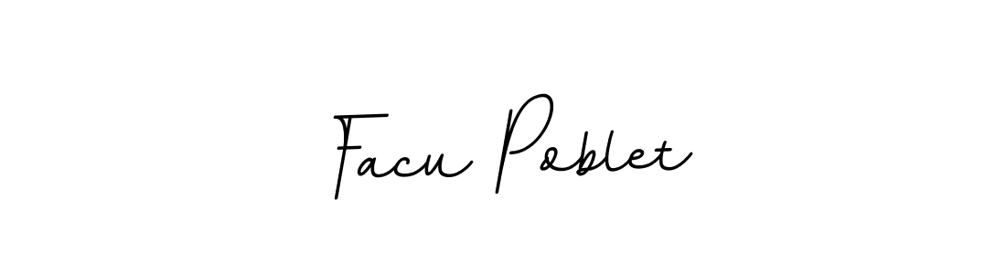 Use a signature maker to create a handwritten signature online. With this signature software, you can design (BallpointsItalic-DORy9) your own signature for name Facu Poblet. Facu Poblet signature style 11 images and pictures png