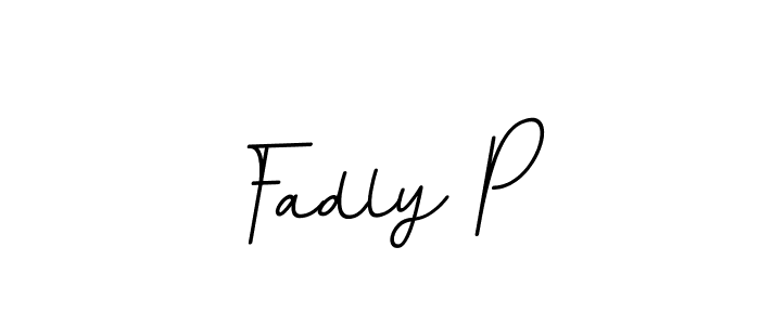 The best way (BallpointsItalic-DORy9) to make a short signature is to pick only two or three words in your name. The name Fadly P include a total of six letters. For converting this name. Fadly P signature style 11 images and pictures png