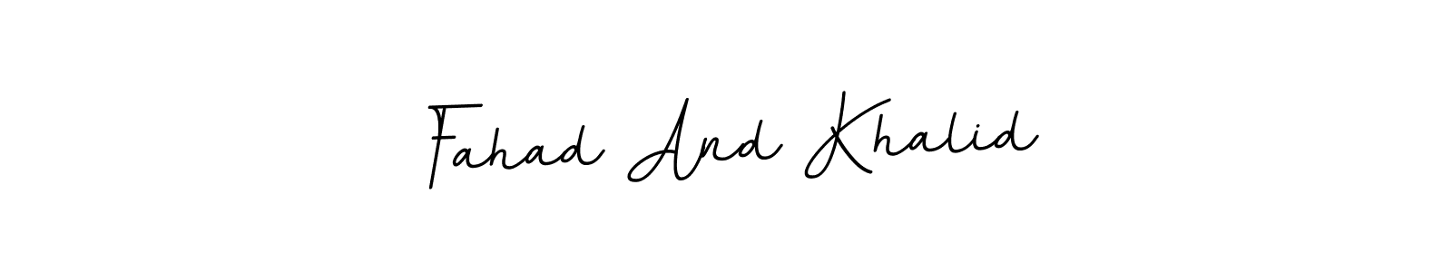 How to make Fahad And Khalid name signature. Use BallpointsItalic-DORy9 style for creating short signs online. This is the latest handwritten sign. Fahad And Khalid signature style 11 images and pictures png