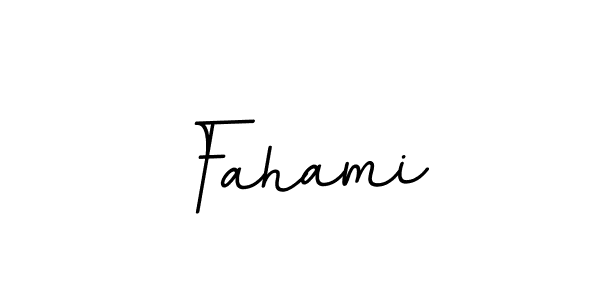 Make a beautiful signature design for name Fahami. With this signature (BallpointsItalic-DORy9) style, you can create a handwritten signature for free. Fahami signature style 11 images and pictures png
