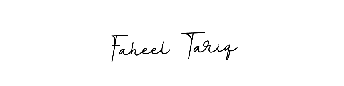 Make a beautiful signature design for name Faheel Tariq. With this signature (BallpointsItalic-DORy9) style, you can create a handwritten signature for free. Faheel Tariq signature style 11 images and pictures png