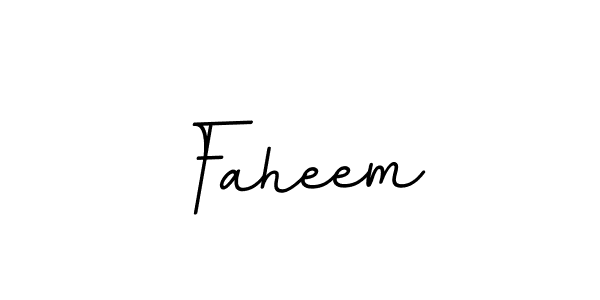 Design your own signature with our free online signature maker. With this signature software, you can create a handwritten (BallpointsItalic-DORy9) signature for name Faheem. Faheem signature style 11 images and pictures png