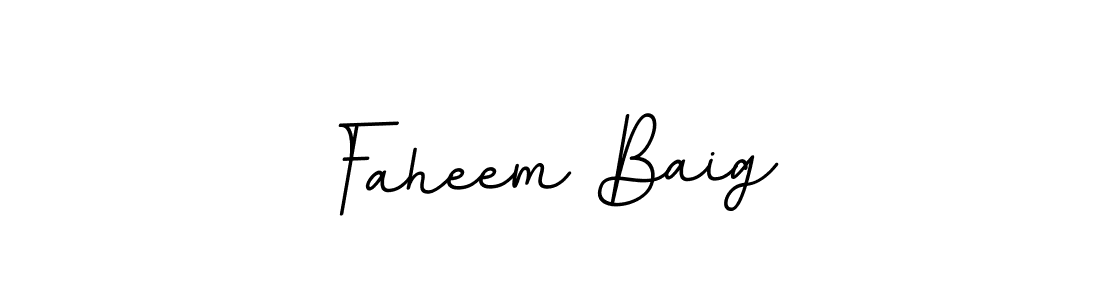 Use a signature maker to create a handwritten signature online. With this signature software, you can design (BallpointsItalic-DORy9) your own signature for name Faheem Baig. Faheem Baig signature style 11 images and pictures png