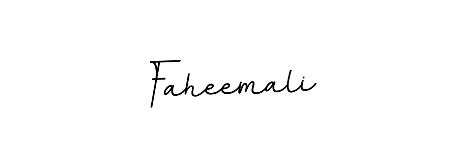 How to make Faheemali name signature. Use BallpointsItalic-DORy9 style for creating short signs online. This is the latest handwritten sign. Faheemali signature style 11 images and pictures png