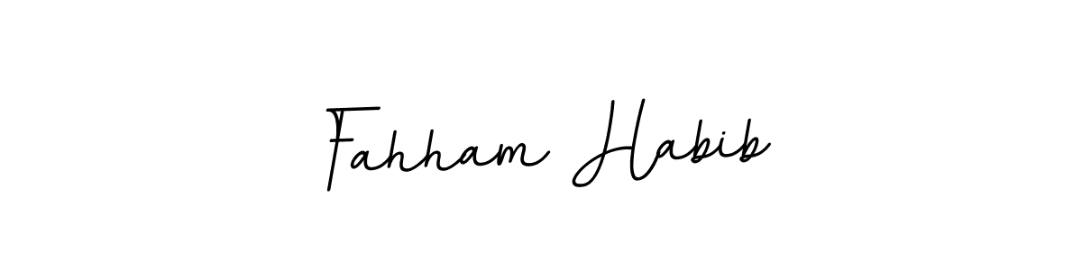 Design your own signature with our free online signature maker. With this signature software, you can create a handwritten (BallpointsItalic-DORy9) signature for name Fahham Habib. Fahham Habib signature style 11 images and pictures png