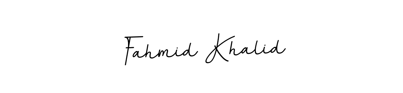Design your own signature with our free online signature maker. With this signature software, you can create a handwritten (BallpointsItalic-DORy9) signature for name Fahmid Khalid. Fahmid Khalid signature style 11 images and pictures png