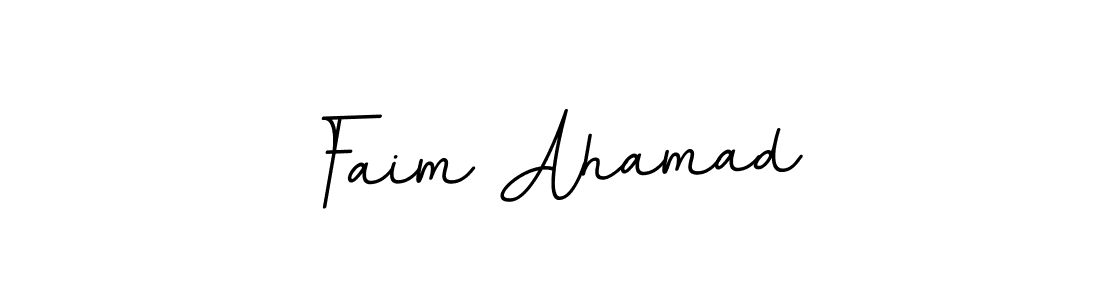 Design your own signature with our free online signature maker. With this signature software, you can create a handwritten (BallpointsItalic-DORy9) signature for name Faim Ahamad. Faim Ahamad signature style 11 images and pictures png
