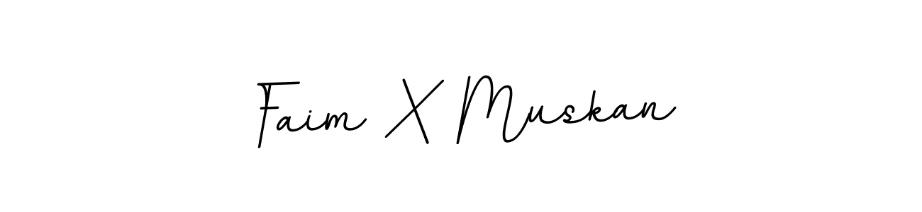 This is the best signature style for the Faim X Muskan name. Also you like these signature font (BallpointsItalic-DORy9). Mix name signature. Faim X Muskan signature style 11 images and pictures png