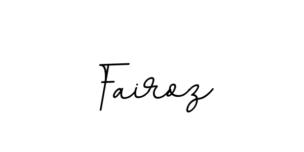 Use a signature maker to create a handwritten signature online. With this signature software, you can design (BallpointsItalic-DORy9) your own signature for name Fairoz. Fairoz signature style 11 images and pictures png