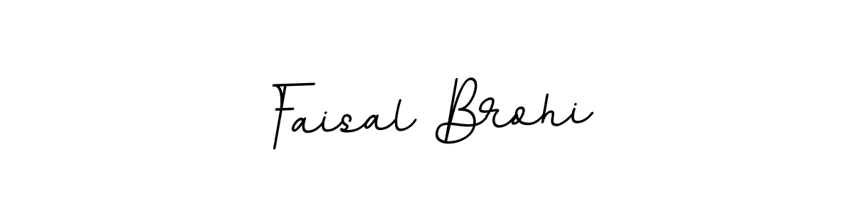 Use a signature maker to create a handwritten signature online. With this signature software, you can design (BallpointsItalic-DORy9) your own signature for name Faisal Brohi. Faisal Brohi signature style 11 images and pictures png