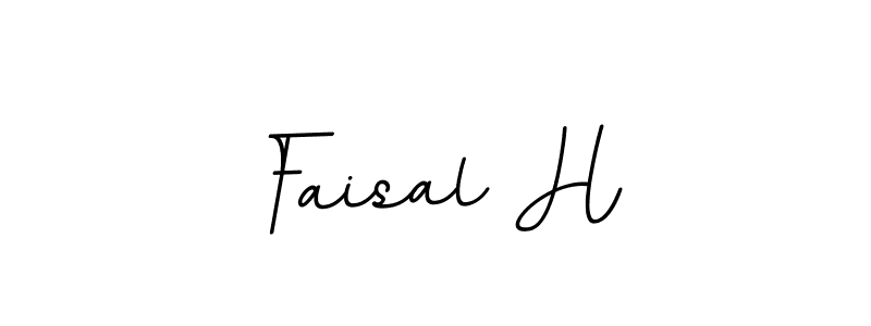 Design your own signature with our free online signature maker. With this signature software, you can create a handwritten (BallpointsItalic-DORy9) signature for name Faisal H. Faisal H signature style 11 images and pictures png