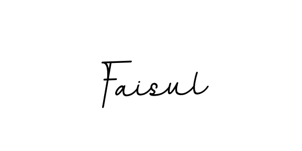 Use a signature maker to create a handwritten signature online. With this signature software, you can design (BallpointsItalic-DORy9) your own signature for name Faisul. Faisul signature style 11 images and pictures png