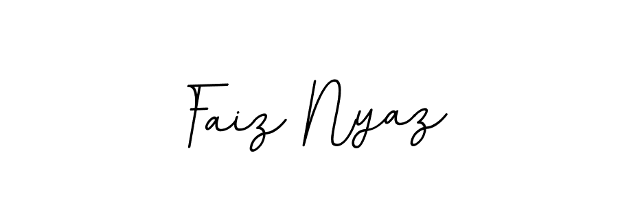 Use a signature maker to create a handwritten signature online. With this signature software, you can design (BallpointsItalic-DORy9) your own signature for name Faiz Nyaz. Faiz Nyaz signature style 11 images and pictures png
