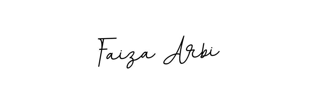 How to make Faiza Arbi name signature. Use BallpointsItalic-DORy9 style for creating short signs online. This is the latest handwritten sign. Faiza Arbi signature style 11 images and pictures png