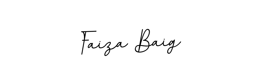 Make a beautiful signature design for name Faiza Baig. With this signature (BallpointsItalic-DORy9) style, you can create a handwritten signature for free. Faiza Baig signature style 11 images and pictures png