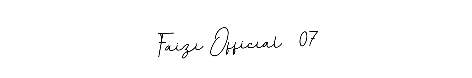 Use a signature maker to create a handwritten signature online. With this signature software, you can design (BallpointsItalic-DORy9) your own signature for name Faizi Official  07. Faizi Official  07 signature style 11 images and pictures png