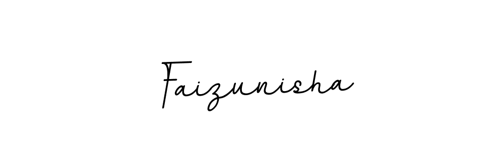 Design your own signature with our free online signature maker. With this signature software, you can create a handwritten (BallpointsItalic-DORy9) signature for name Faizunisha. Faizunisha signature style 11 images and pictures png