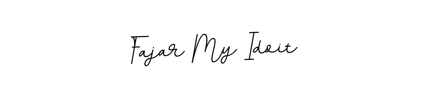 Create a beautiful signature design for name Fajar My Idoit. With this signature (BallpointsItalic-DORy9) fonts, you can make a handwritten signature for free. Fajar My Idoit signature style 11 images and pictures png