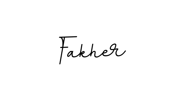 How to make Fakher name signature. Use BallpointsItalic-DORy9 style for creating short signs online. This is the latest handwritten sign. Fakher signature style 11 images and pictures png