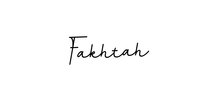 Design your own signature with our free online signature maker. With this signature software, you can create a handwritten (BallpointsItalic-DORy9) signature for name Fakhtah. Fakhtah signature style 11 images and pictures png