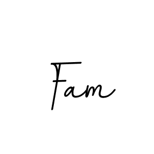 How to make Fam name signature. Use BallpointsItalic-DORy9 style for creating short signs online. This is the latest handwritten sign. Fam signature style 11 images and pictures png