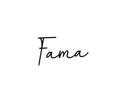 Design your own signature with our free online signature maker. With this signature software, you can create a handwritten (BallpointsItalic-DORy9) signature for name Fama. Fama signature style 11 images and pictures png