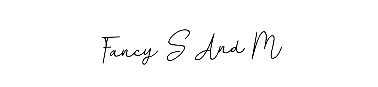 It looks lik you need a new signature style for name Fancy S And M. Design unique handwritten (BallpointsItalic-DORy9) signature with our free signature maker in just a few clicks. Fancy S And M signature style 11 images and pictures png