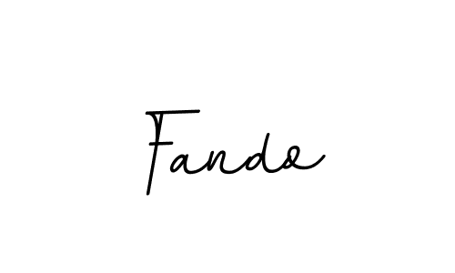 Design your own signature with our free online signature maker. With this signature software, you can create a handwritten (BallpointsItalic-DORy9) signature for name Fando. Fando signature style 11 images and pictures png