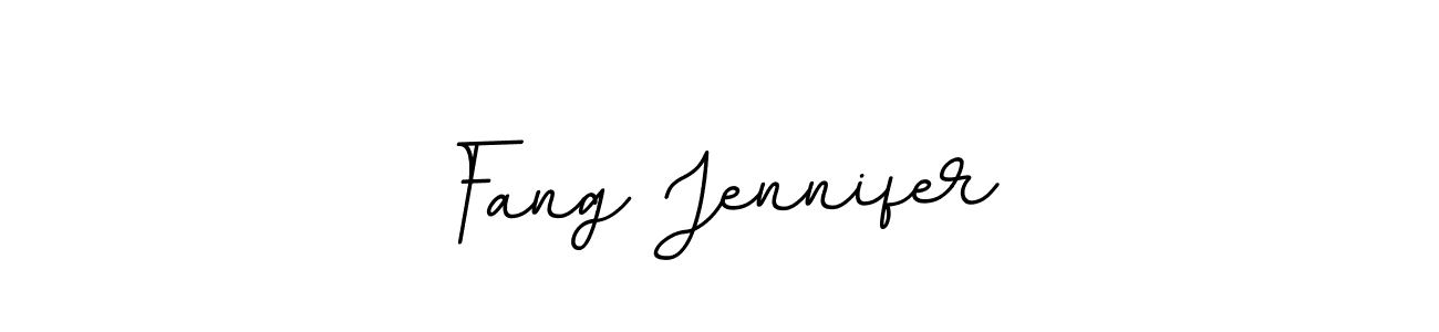 How to make Fang Jennifer name signature. Use BallpointsItalic-DORy9 style for creating short signs online. This is the latest handwritten sign. Fang Jennifer signature style 11 images and pictures png