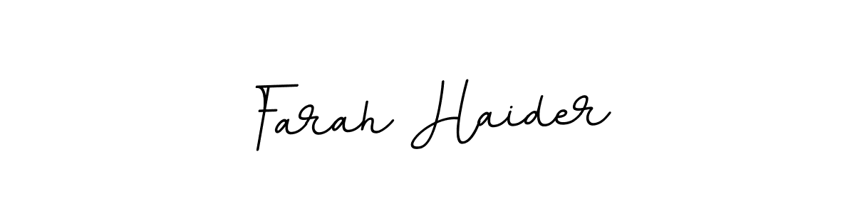 Use a signature maker to create a handwritten signature online. With this signature software, you can design (BallpointsItalic-DORy9) your own signature for name Farah Haider. Farah Haider signature style 11 images and pictures png